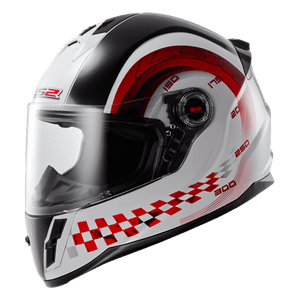 Moto - ATV KID Helmet LS2 FF392 CHRONO JUNIOR Gloss White-Red