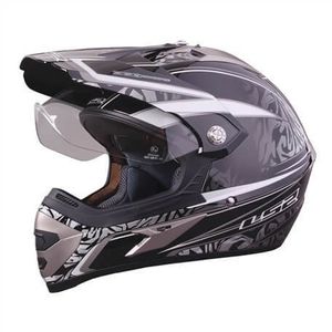 Moto - ATV Enduro Helmet LS2 MX433.3 Magnum Enduro, gloss silver M