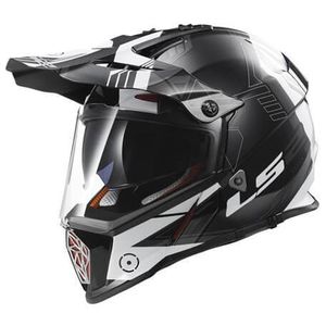 Moto - ATV Enduro Helmet LS2 MX436 PIONEER TRIGGER Titanium Black White
