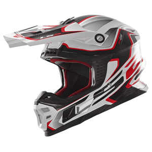 Moto - ATV off road Helmet LS2 MX456 COMPASS WHITE RED