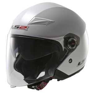 Moto - ATV Open face Helmet LS2 OF569 TRACK SOLID White