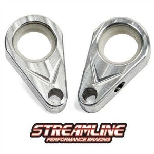 Streamline Billet Brake Line Clamp Silver 1&quot;-3/4&quot;