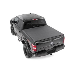 Soft Tri-Fold Bed Cover 6  5in Tri-Fold Rough Country Ford F150 15-18