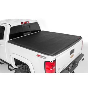 Soft Tri-Fold Bed Cover 5' 6&quot; Tri-Fold Rough Country Nissan Titan 2017